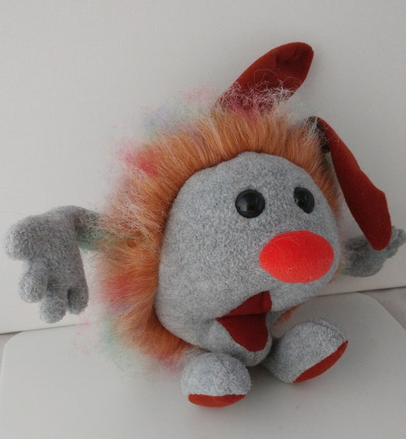 Wuzzy Big Comfy Couch Dust Bunny Plush Stuffed Toy Grey Brown Etsy