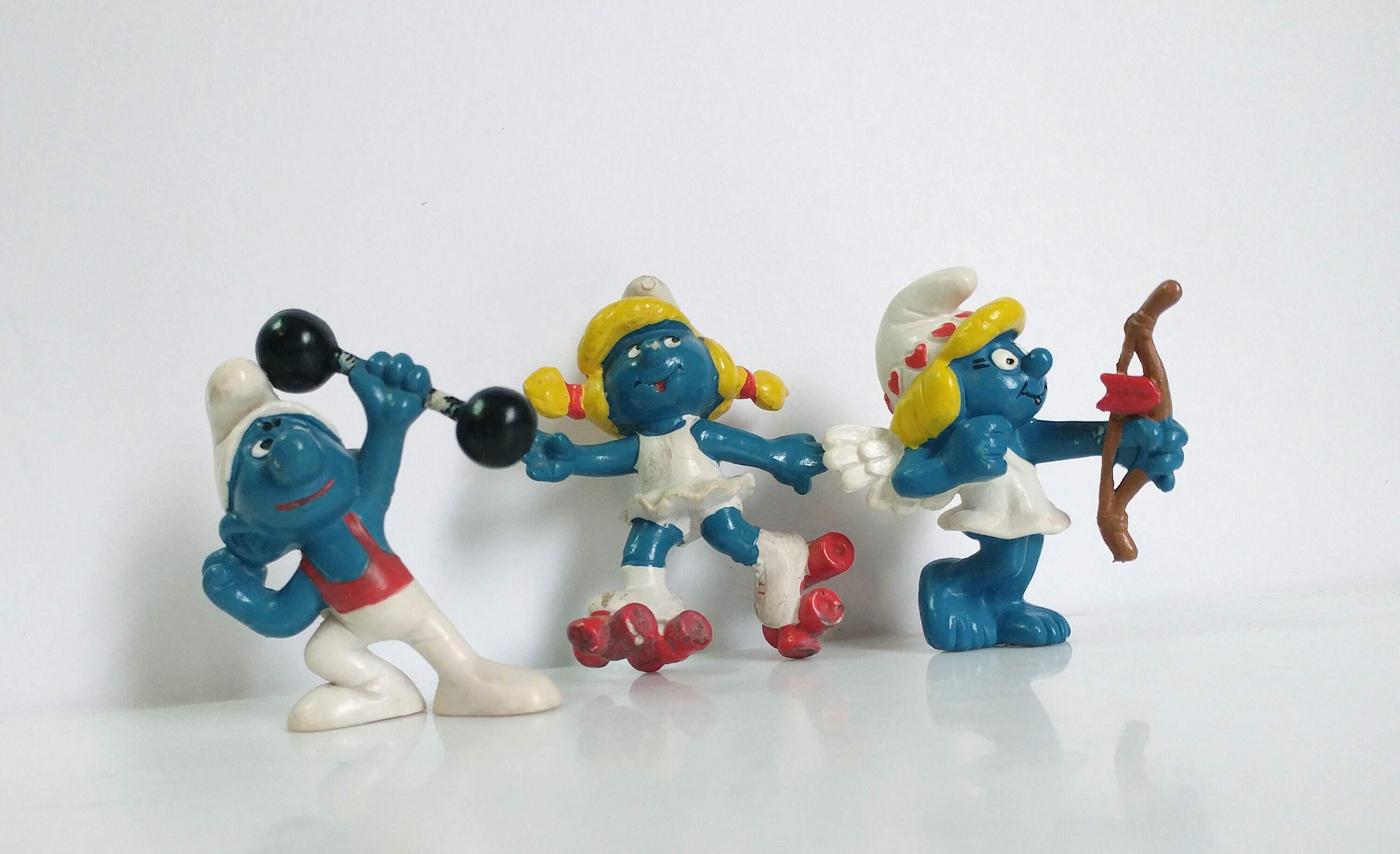 Vintage Pitufo Pitufina Vinilo Mini Figuras Peyo Cupido | Etsy México