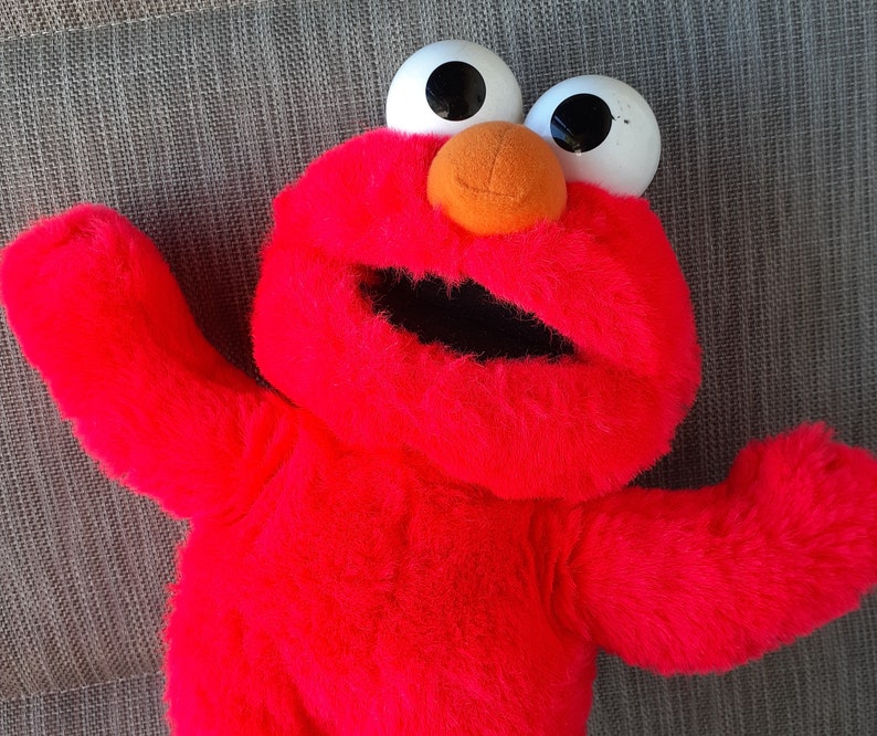 Tyco Elmo Plush Toy Stuffed Doll 1990s Sesame Street corroded | Etsy