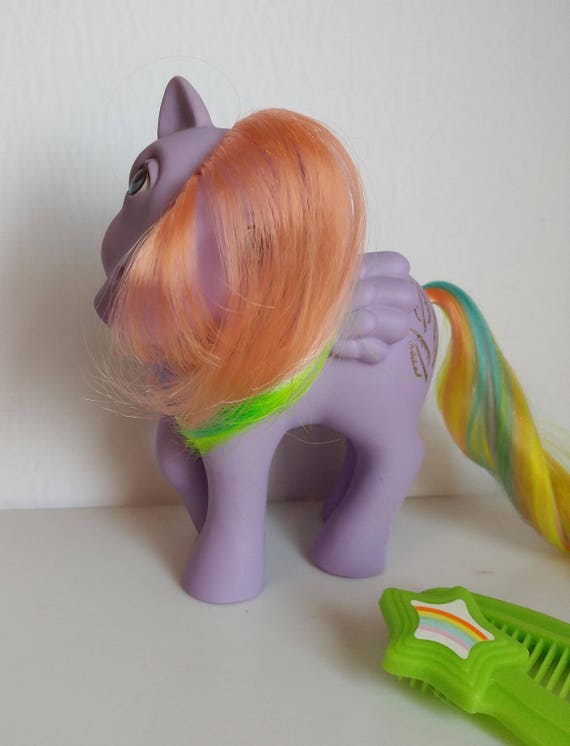 Tickle My Little Pony G1 Pegasus Pony Rainbow Toy Figure 1980s Etsy