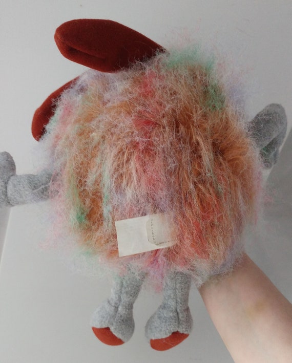 Wuzzy Big Comfy Couch Dust Bunny Plush Stuffed Toy Grey Brown Etsy