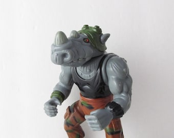 TMNT Rocksteady Action Figure Toy Playmates Toys - Late 1980s