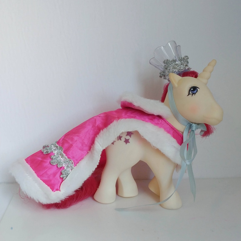 My Little Pony Pony Royal Cape Crown Outfit Cute Accessory Set Hasbro 1980s *Pony Not Included*
