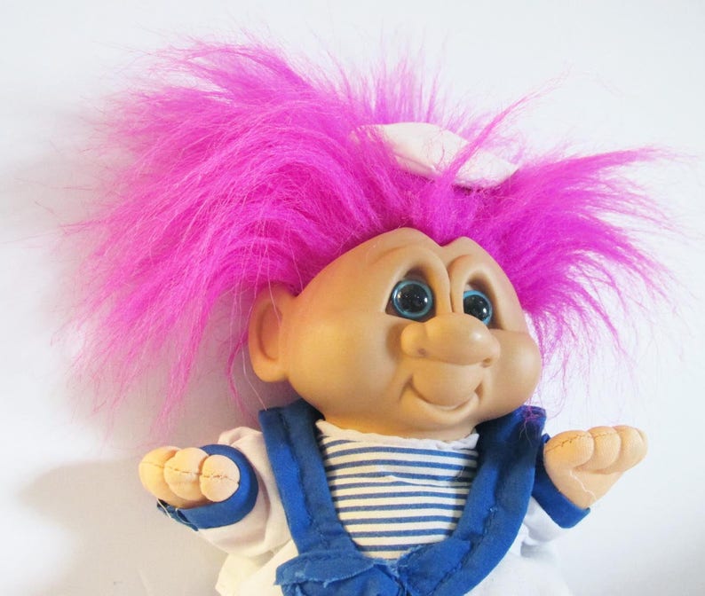 Ganz Sailor Troll Plush Doll Toy Magenta Hair Blue Eyes 1992 | Etsy