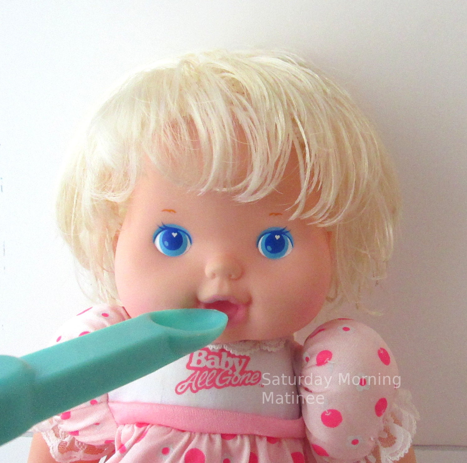 Baby All Gone Kenner Baby Doll Toy With Cherries spoon 1990s