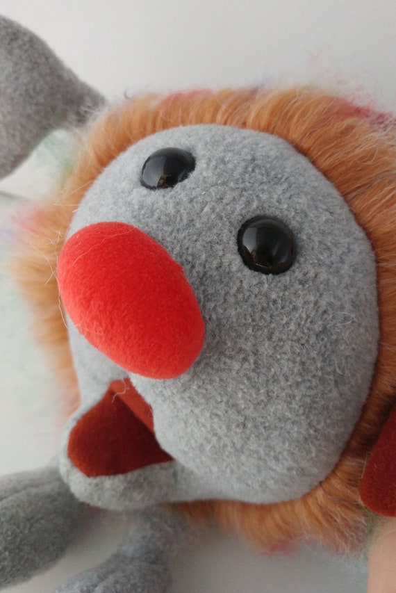 Wuzzy Big Comfy Couch Dust Bunny Plush Stuffed Toy Grey Brown Etsy