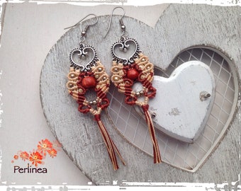 Micro Macrame Tutorial DIY Happy Hippie Earrings Beaded Macrame
