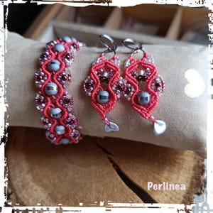 Micro Macrame Tutorial DIY Beaded Macrame Bracelet and Earrings