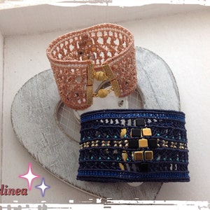 Micro Macrame Tutorial DIY Cuff Bracelet Beaded Macrame