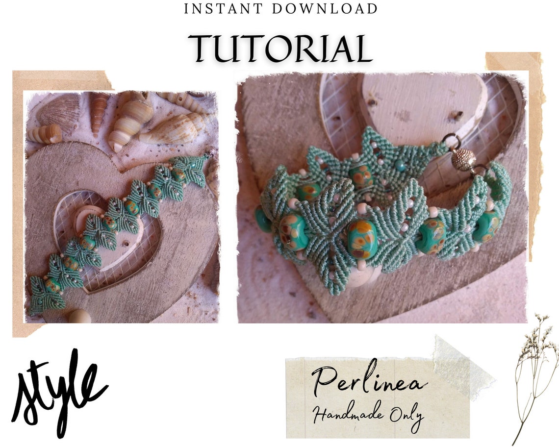 Micro Macrame Tutorial DIY Flower Bracelet Beaded Macrame - Etsy