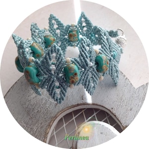 Micro Macrame Tutorial DIY  Flower Bracelet Beaded Macrame