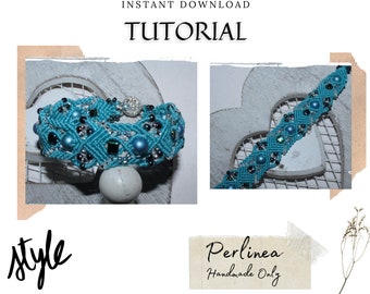 Micro Macrame Tutorial DIY Bracelet Blue Bayou Beaded Macrame