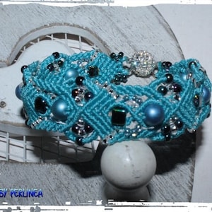 Micro Macrame Tutorial DIY Bracelet Blue Bayou Beaded Macrame