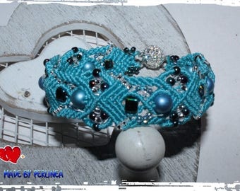 Micro Macrame Tutorial DIY Bracelet Blue Bayou Beaded Macrame