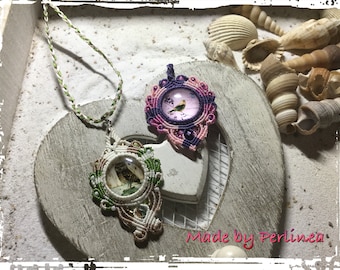 MicroMacrame DIY Tutorial Colorfull Pendant