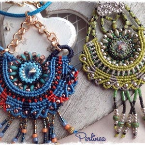 Micro Macrame Tutorial DIY Pendant Beaded Macrame