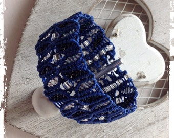 Micro Macrame Tutorial DIY Bracelet  Leaf Pattern Beaded Macrame