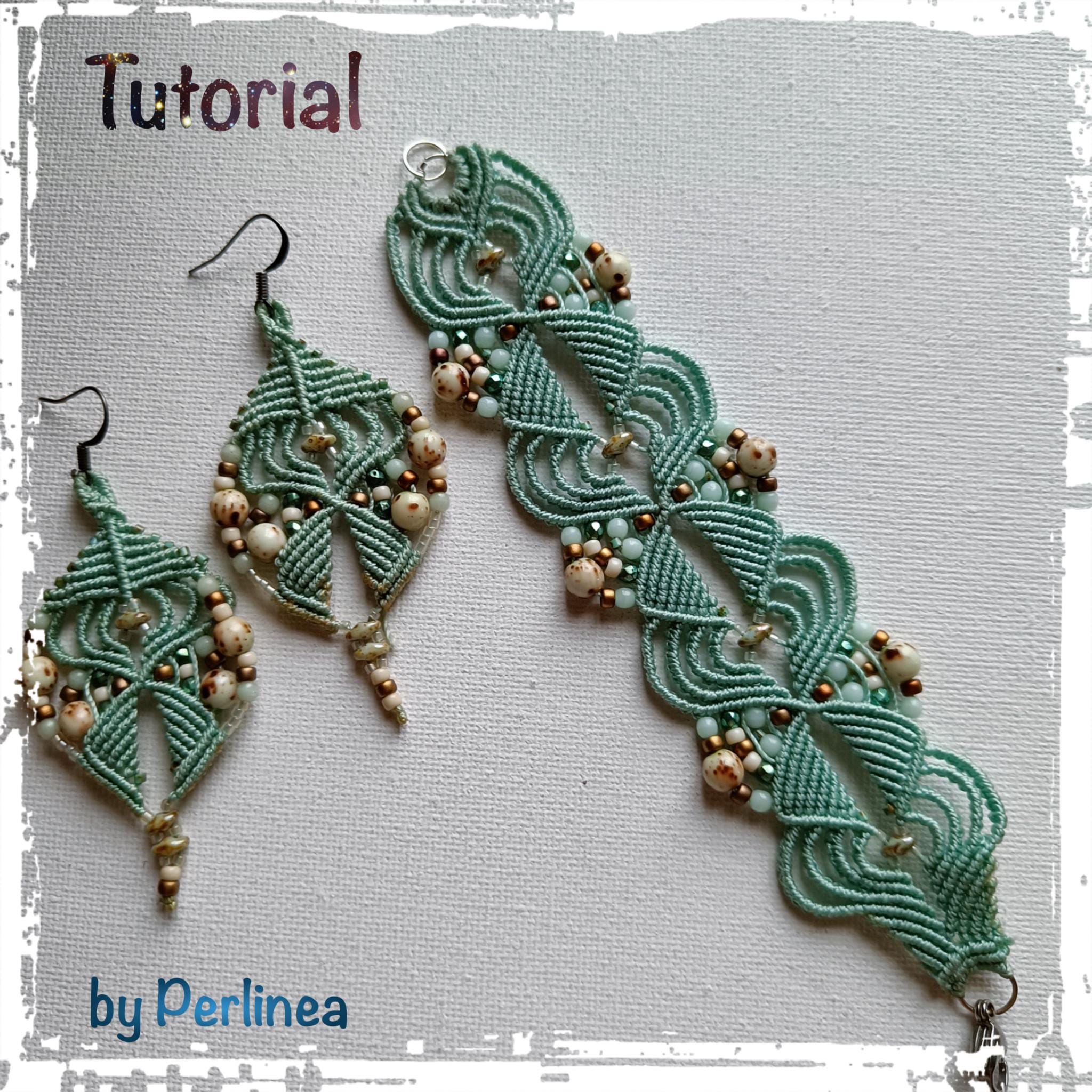 Micro Macrame Tutorial DIY Beaded Macrame Bracelet and Earrings (2 ...