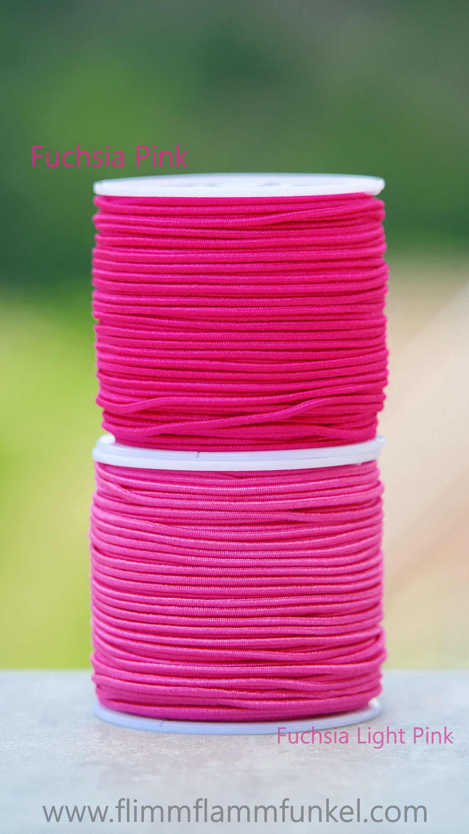 1m Elastic Band 1.5mm Fuchsia Light Pink Rubber Band Stretch Etsy