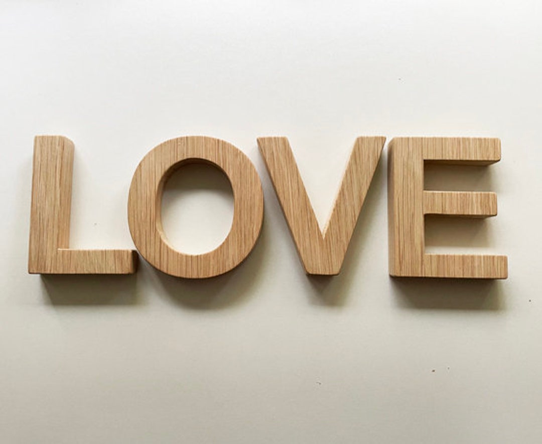 Oak Wood Letters and Numbers, Font of Your Choice, Letters Made of Wood ...