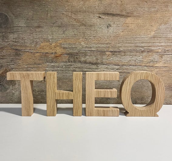 Oak Wood Letters and Numbers, Font of Your Choice, Wooden Lettering ...