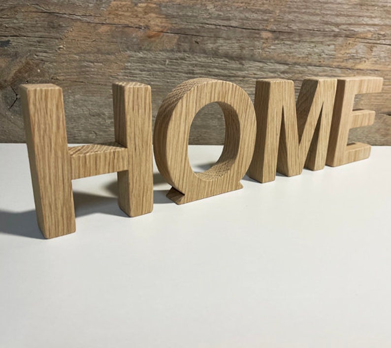 Oak Wood Letters and Numbers, Font of Your Choice, Wooden Lettering ...