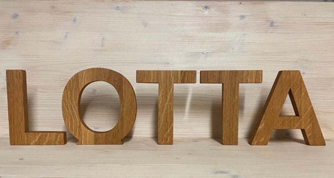 Oak Wood Letters and Numbers, Font of Your Choice, Letters Made of Wood ...