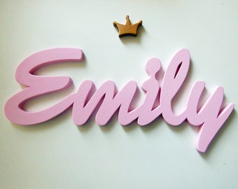 Name or lettering as desired made of wood, letters for children's room door, example is 10 cm high, 8-15 cm high, price per letter