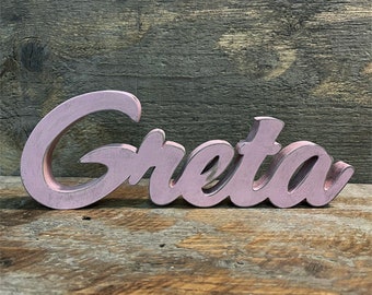 Name or lettering as desired made of wood, letters for children's room door, example is 10 cm high, 8-15 cm high, price per letter