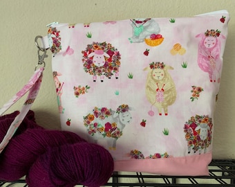 Project bag for knitting crochet and yarn - Medium
