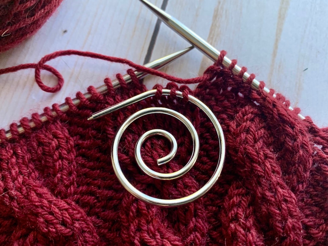 Spiral Cable Knitting Needle Silver Etsy