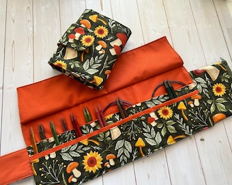 Interchangeable Needle Case - Knitting Clutch Wallet for Interchangeable circular needles organizer