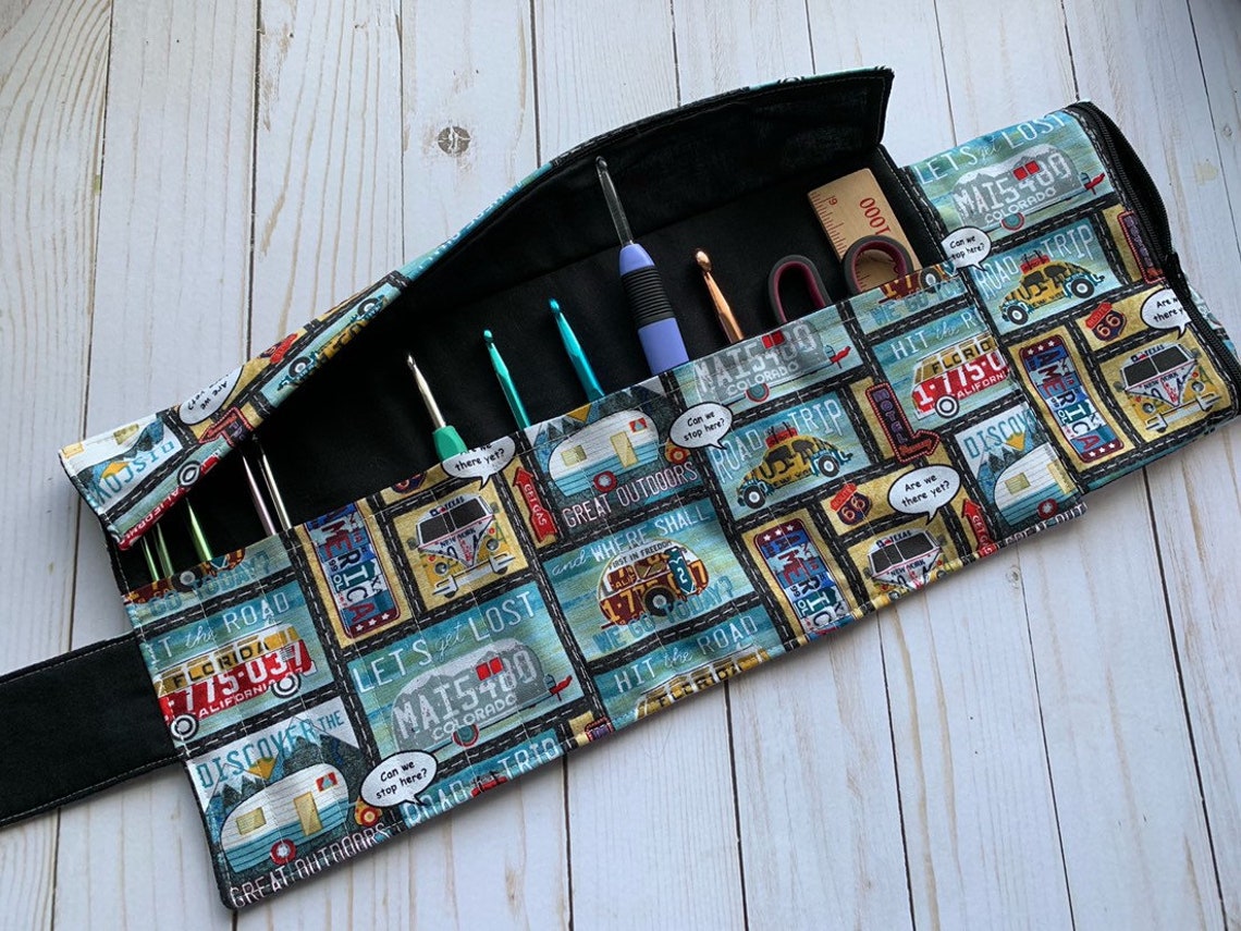 Crochet Hook Case Clutch Organizer Made to Order Etsy