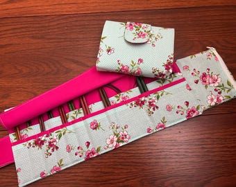 Interchangeable Needle Case - Knitting Clutch Wallet for Interchangeable circular needles organizer