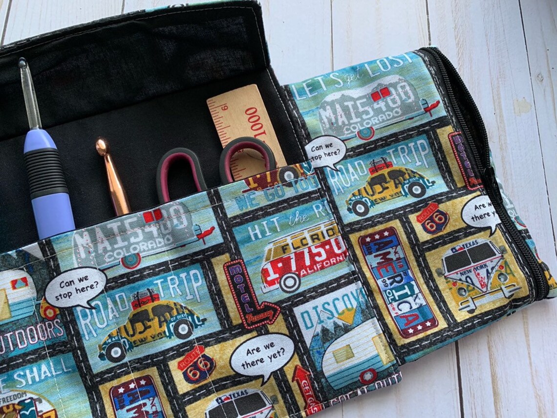 Crochet Hook Case Clutch Organizer Made to Order Etsy