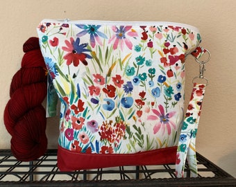 Project bag for knitting crochet and yarn - Medium