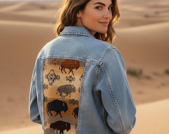 Roxy: Größe XS Pendleton Levi's Denim Jacket / Westernjacke in Büffelwolle