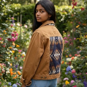 Pendleton Wool  Denim Jacket: Southwestern Cowgirl Style, Small