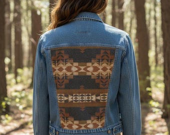 Mesa: Größe XS Pendleton Desert Dawn Khaki Wolle Old Navy Jeansjacke / Westernjacke / Cowgirlstil