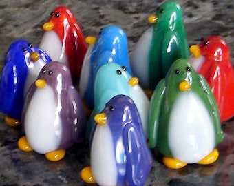 PINGUINO! Scultura/Miniatura/Decorazione per torta/Regalo di nozze/Segnalino giocatore di Jenefer Ham Board Game Glass