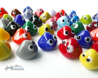 gOOglies! game markers / pawns by Jenefer Ham Glass for board gaming
