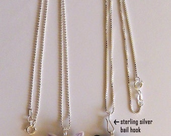JEWELRY UPGRADES:  add a Sterling silver chain, bail, and/or hook, or a steel cable to your glass