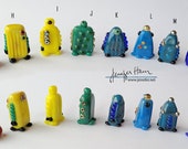 ROBOTs! Sculpture/ Miniature/ Gift / Player Marker by Jenefer Ham Board Game Glass