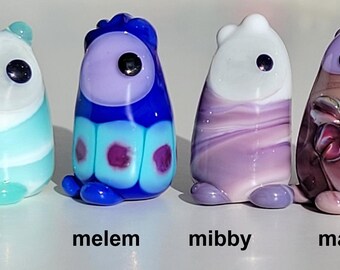 Choose your WITWIT! Glass Sculpture/Miniature/Mascot/Marker/Pawn made Jenefer Ham Board Game