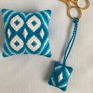 Bargello Pincushion and Scissor Fob - Digital needlework pattern