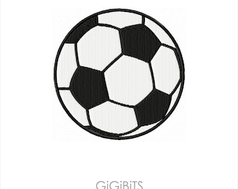 May include: Black and white soccer ball illustration.