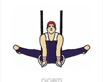 Male Gymnastics Figure Embroidery Files INSTANT DOWNLOAD