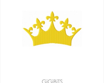 Crown Embroidery Files INSTANT DOWNLOAD
