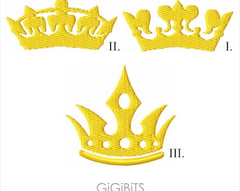 Three Crowns Design Embroidery Files INSTANT DOWNLOAD