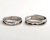 Couple Rings,Promise Rings Set,Engagement ring,wedding ring,His and Her Promise Rings925 Sterling Silver,Adjustable open ring